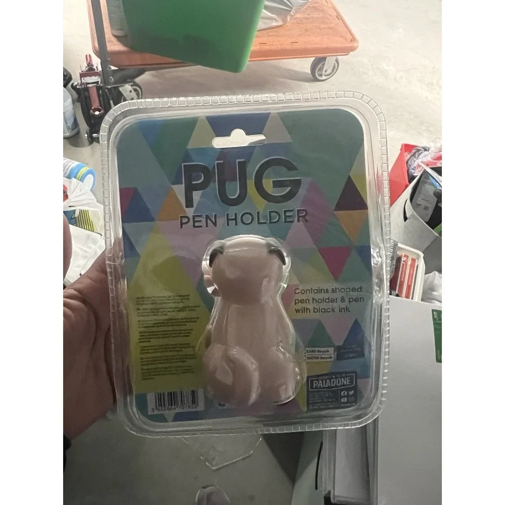 Paladone Pug Pen Holder And Bone Pen- Novelty Desk Supplies/ New